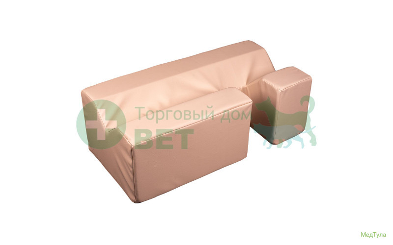 Подушка для фиксации животных при кардио и узи-процедурах 900х450х300h мм (кож.зам. бежевый)