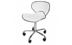 Стул мастера Mizomed MZ 01 на колесиках, со спинкой white