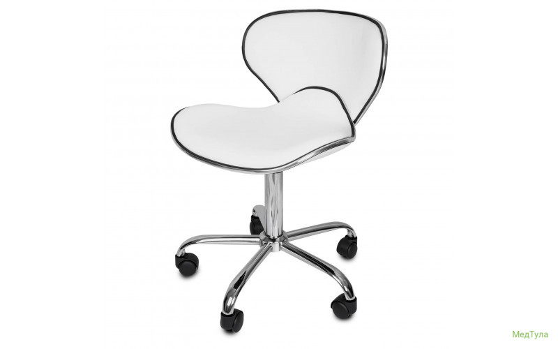 Стул мастера Mizomed MZ 01 на колесиках, со спинкой white